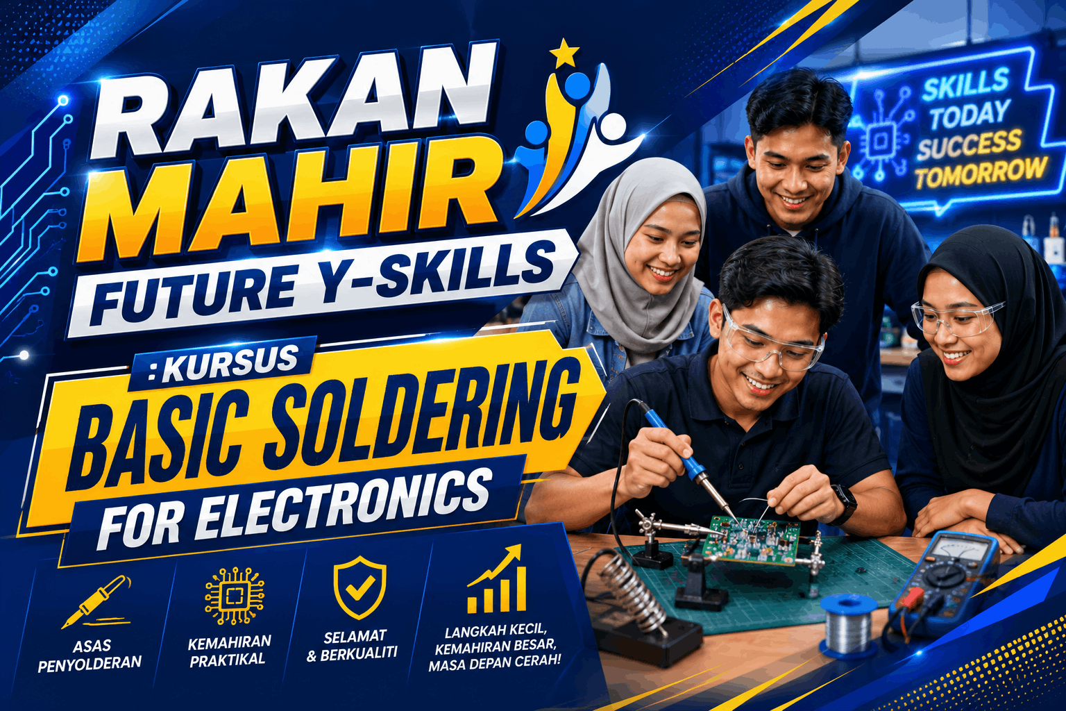 RAKAN MAHIR FUTURE Y-SKILLS : KURSUS BASIC SOLDERING FOR ELECTRONICS