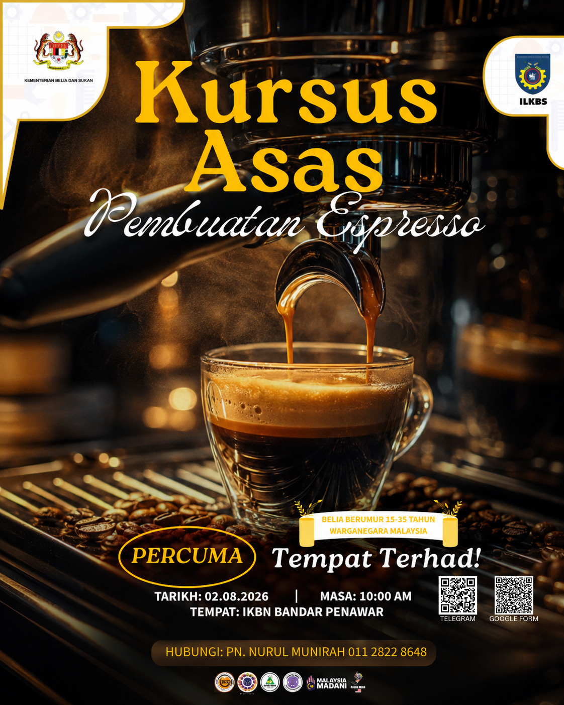 KURSUS ASAS PEMBUATAN ESPRESSO