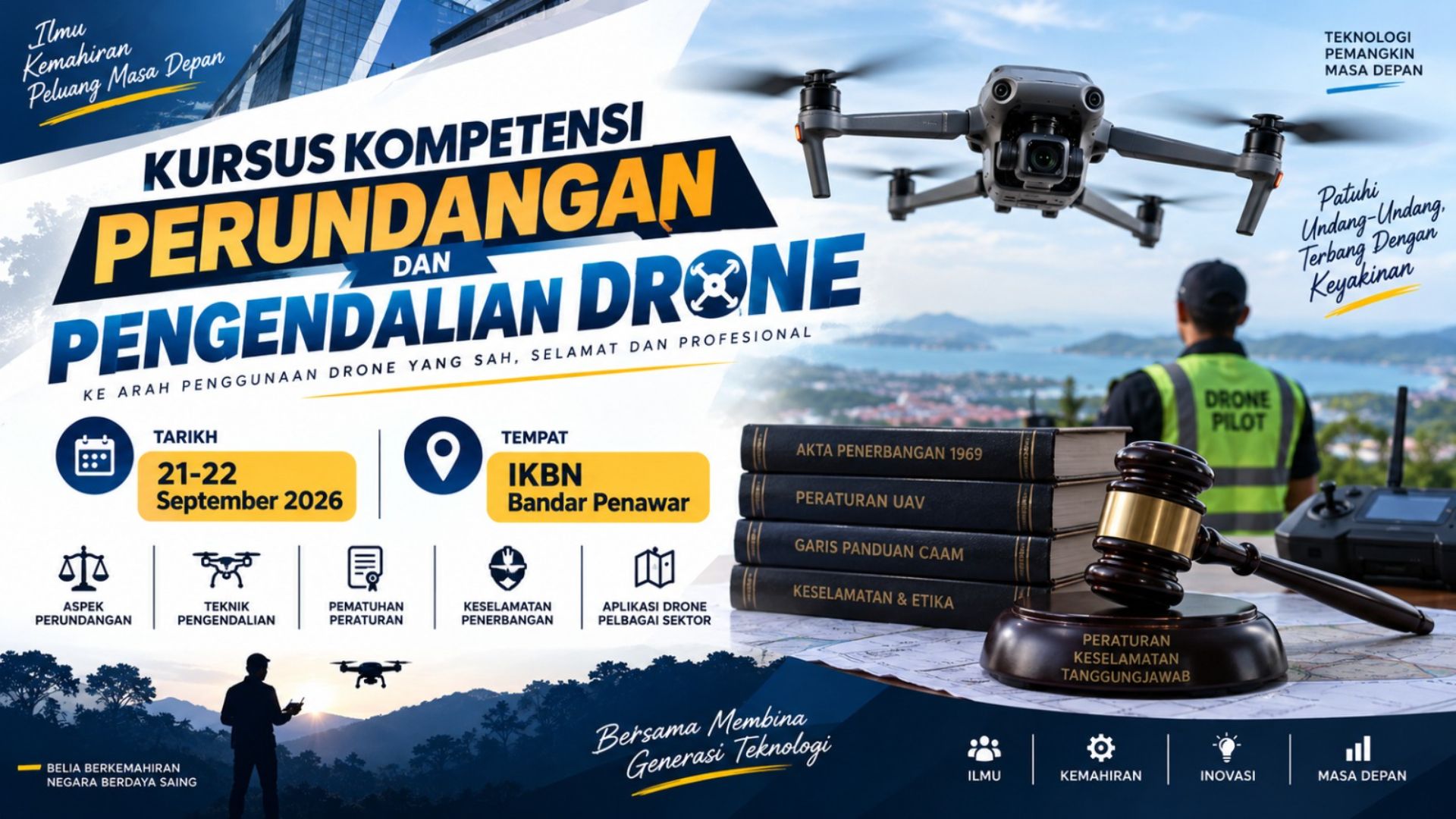 KURSUS KOMPETENSI PERUNDANGAN DAN PENGENDALIAN DRONE