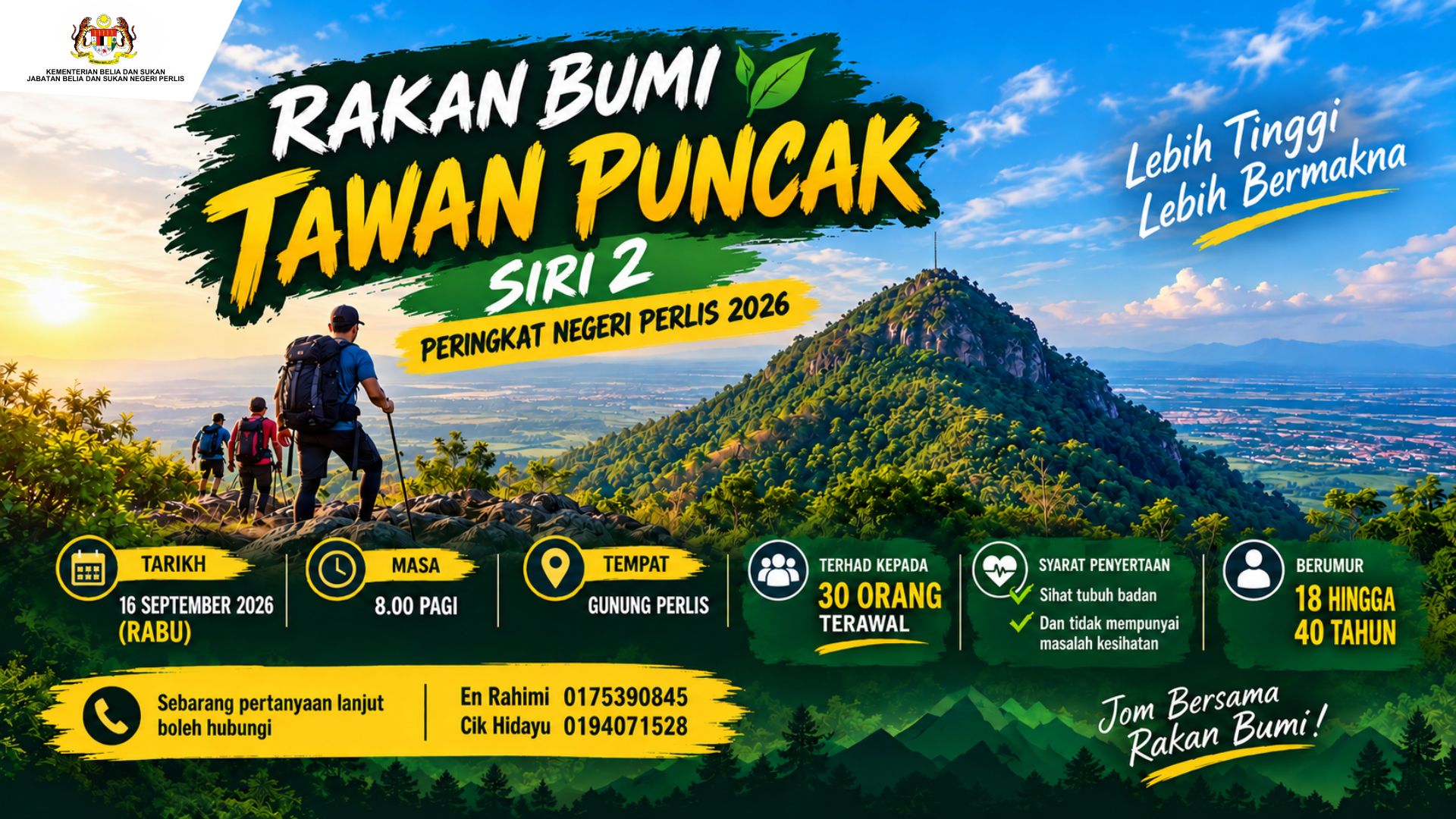 RAKAN BUMI : TAWAN PUNCAK PERINGKAT NEGERI TAHUN 2026 NEGERI PERLIS SIRI 2