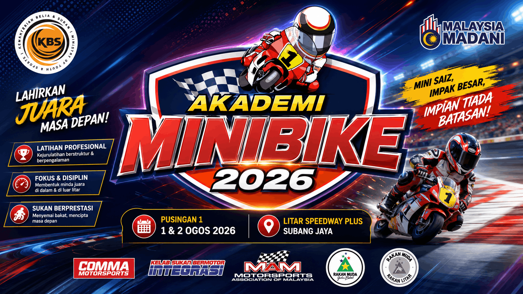 RAKAN LITAR- AKADEMI MINIBIKE SIRI 1