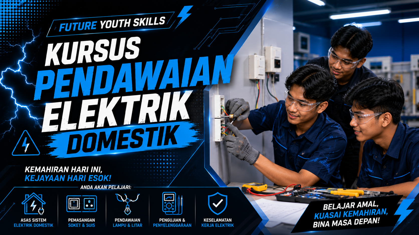 FUTURE YOUTH SKILLS - KURSUS PENDAWAIAN ELEKTRIK DOMESTIK